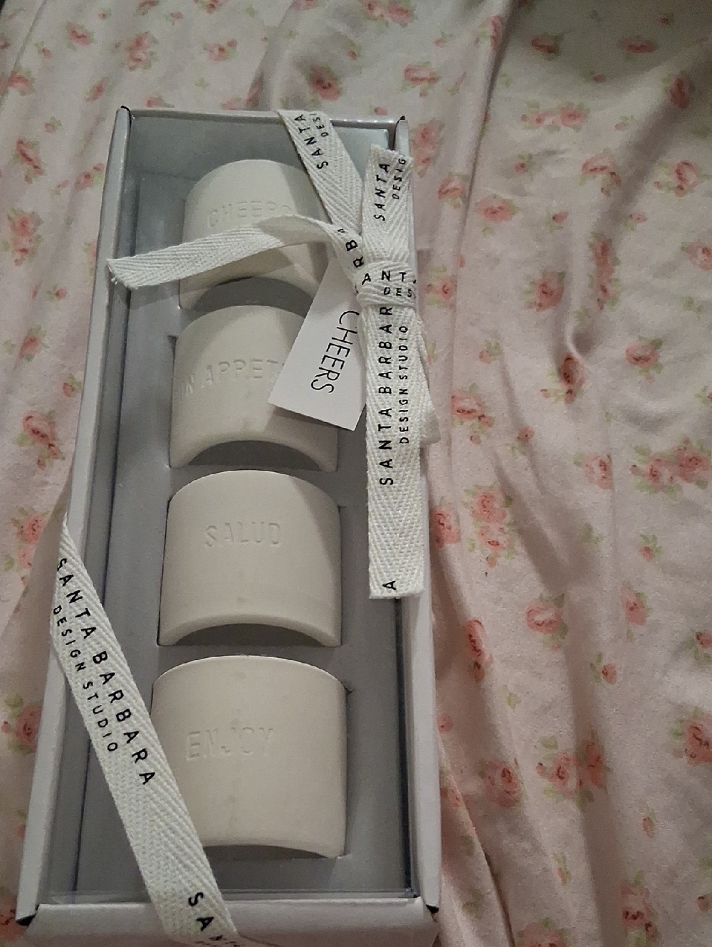 Santa Barbara Design Studio White Ceramic Napkin Holders 4 New